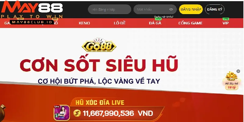 Truy cập MAY88 để đăng nhập tài khoản